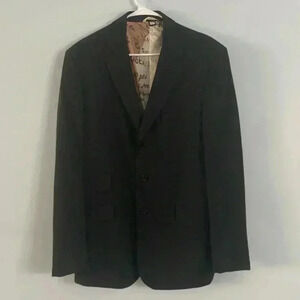 Just Cavalli Men's Black Three Buttons Blazer Sport Coat US 46 IT 56